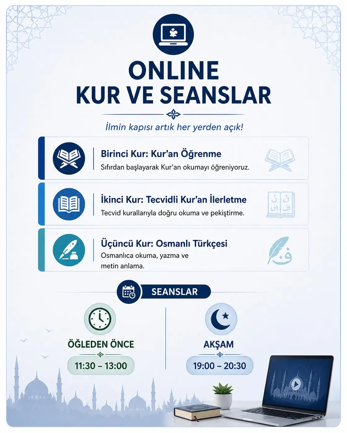 Online Kur ve Seanslar